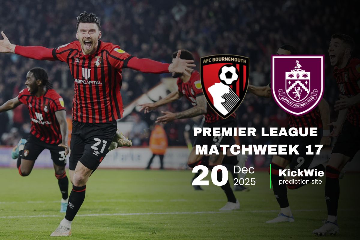 bournemouth vs burnley head to head & Predictions (20 Dec) - premier league - kickwie.com