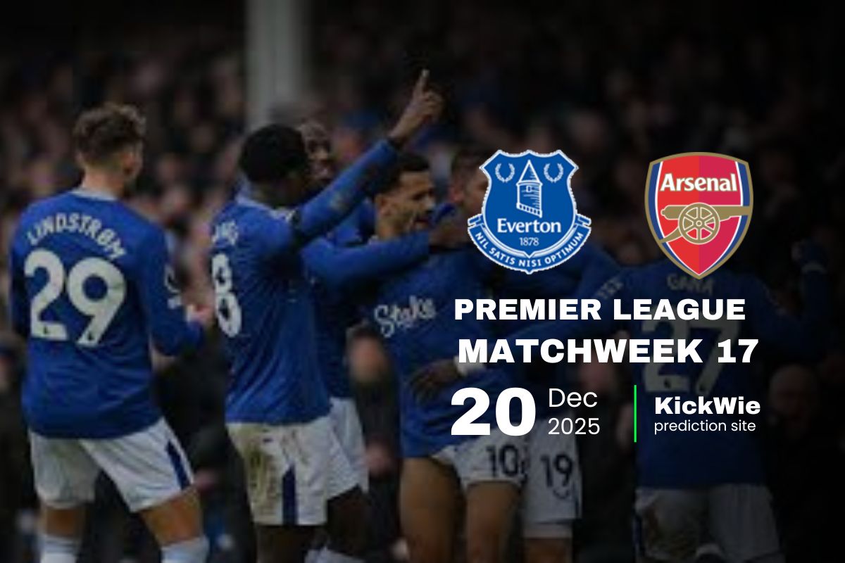 everton vs arsenal head to head & Predictions (20 Dec) - premier league - kickwie.com