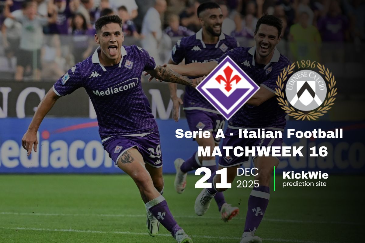 fiorentina vs udinese head to head & Predictions (21 Dec) - serie a italian football - kickwie.com