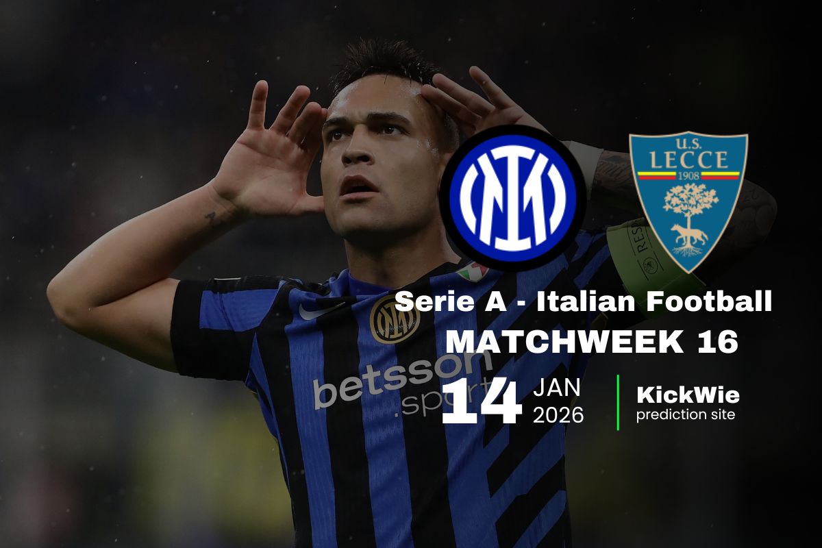 inter vs lecce head to head & Predictions (14 Jan) - serie a italian football - kickwie.com