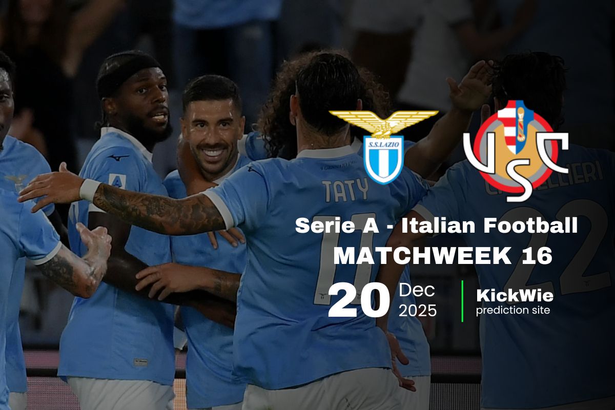 lazio vs cremonese head to head & Predictions (20 Dec) - serie a italian football - kickwie.com