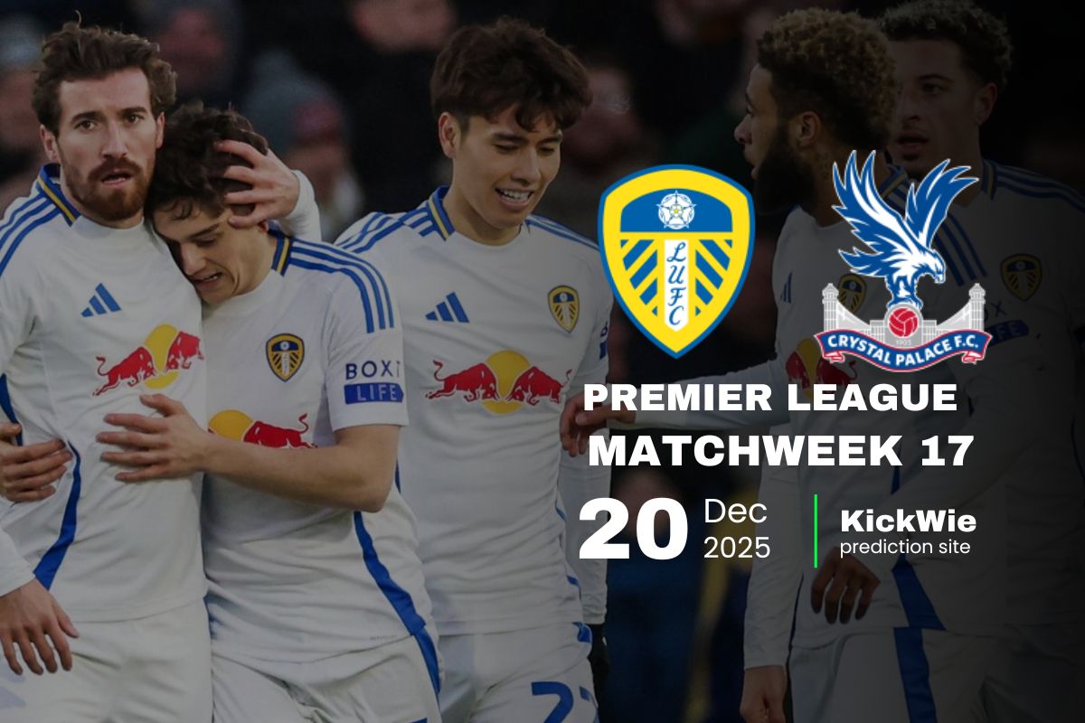 leeds united vs crystal palace head to head & Predictions (21 Dec) - premier league - kickwie.com